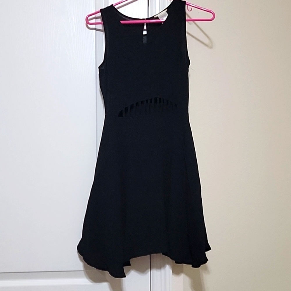 Black dress with cut-out in front